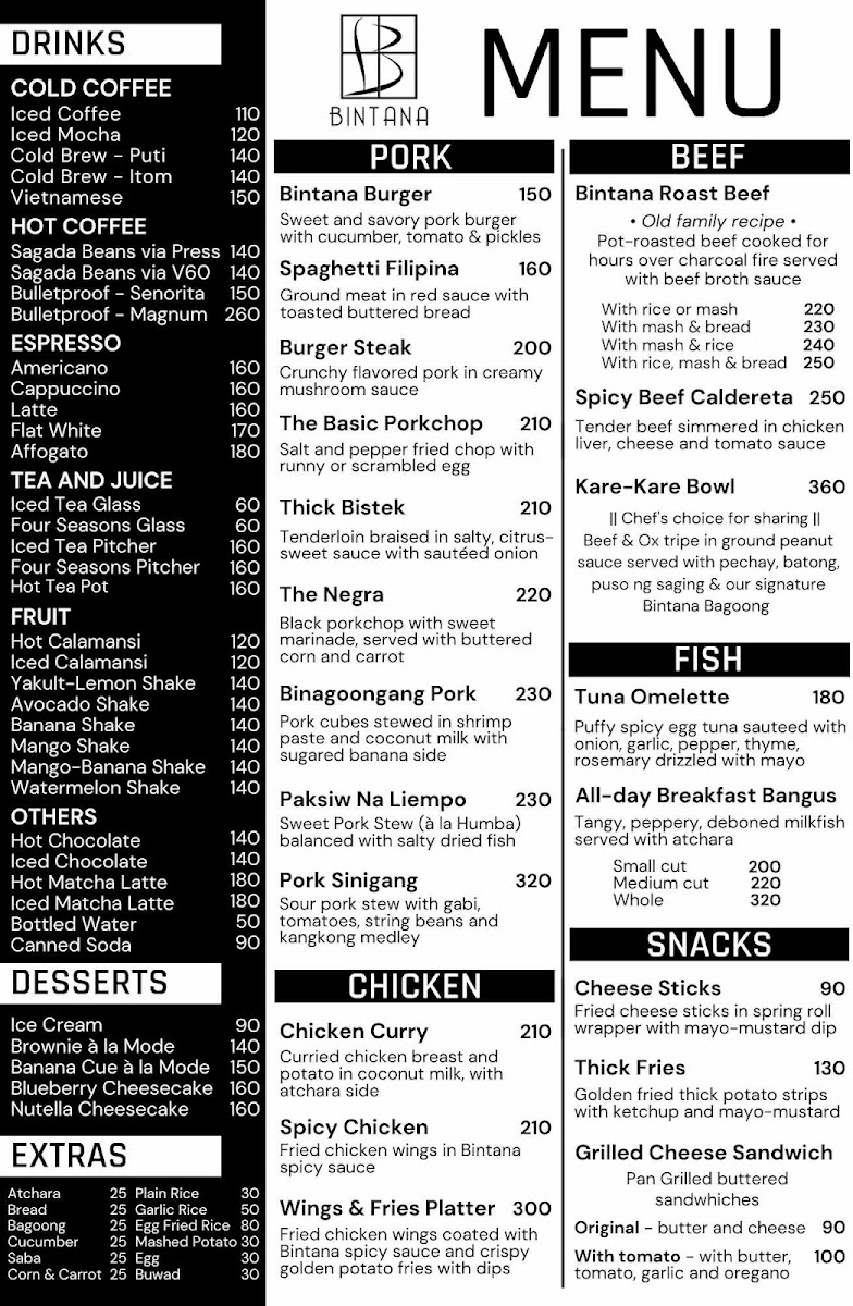 Menu Bintana Coffee House-1